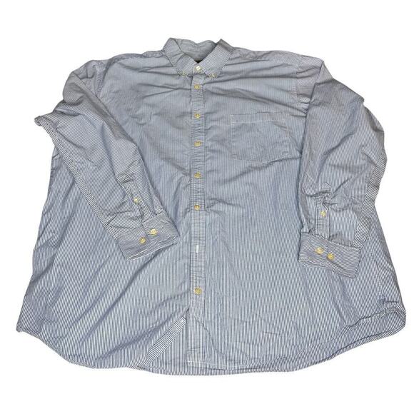 Foundry Other - The Foundry Men's size 2XLT Big & Tall Blue Stripe Button Down Long Sleeve Shirt